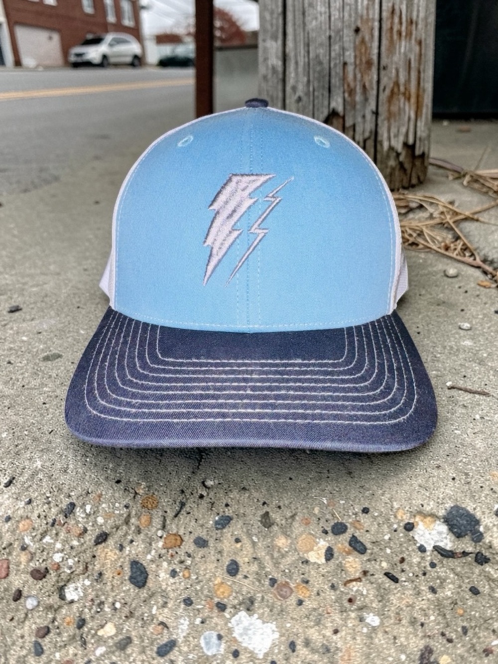 Chargers Bolt Logo Blue SnapBack Trucker Cap Hat
